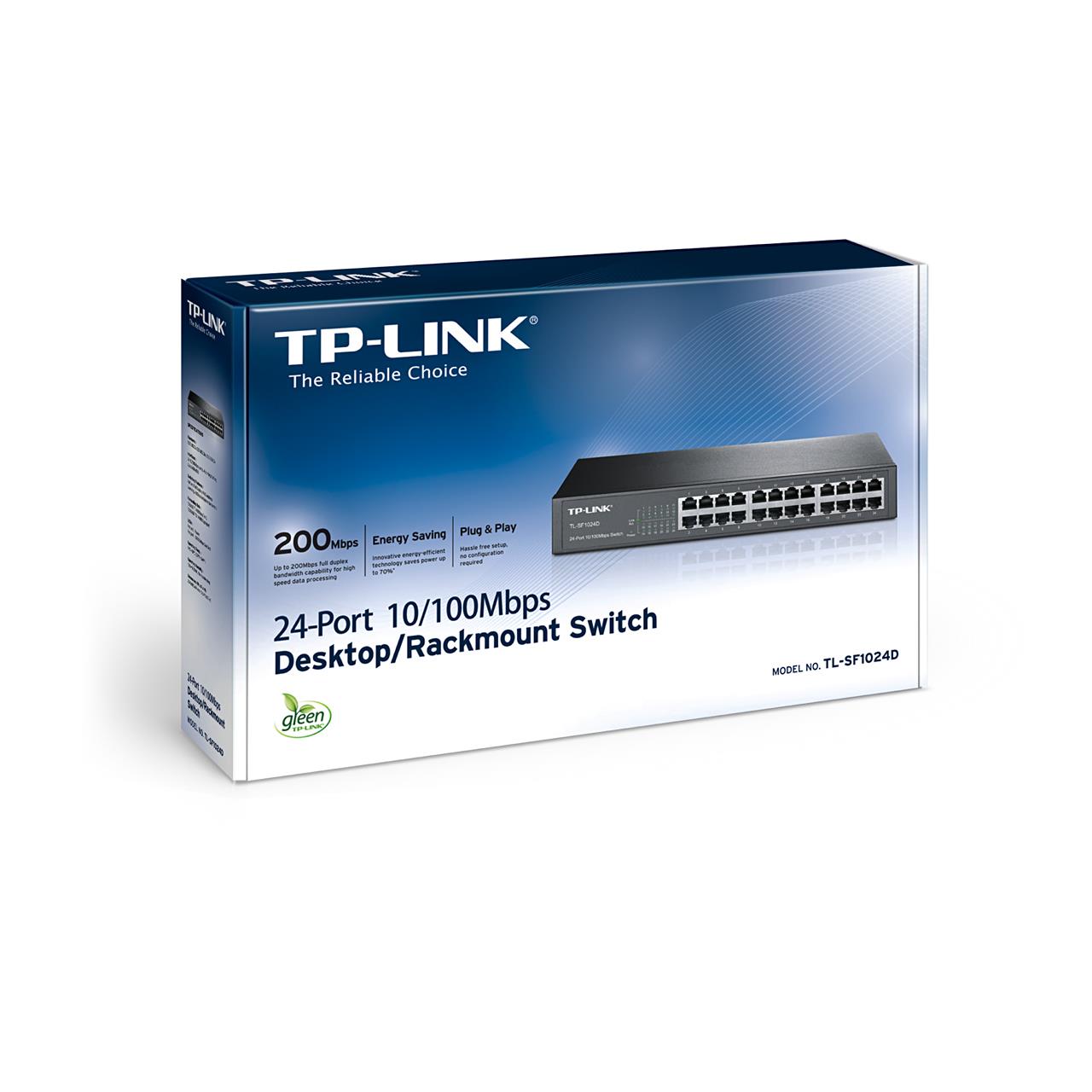 TP-LINK TL-SF1024D 24 PORT 10/100 METAL KASA RACKMOUNT SWITCH - Image 3