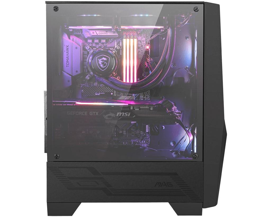 MSI MAG FORGE 100R TEMPERLI CAM ARGB PSU YOK 2X120MM 1X120MM GAMING ATX KASA SİYAH - Image 3