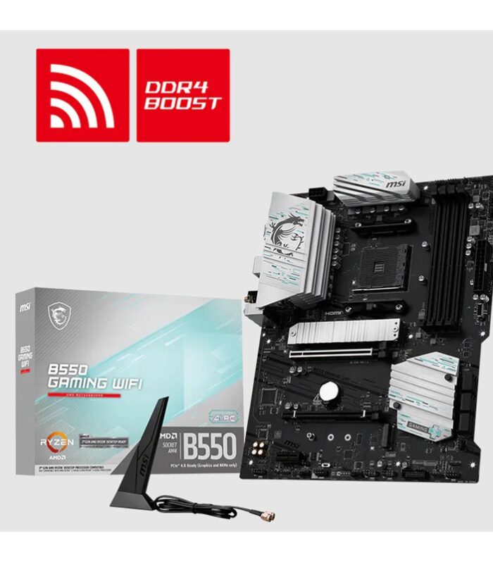 MSI B550 GAMING WIFI DDR4 4866MHZ 1XHDMI 1XDP 2XM.2 USB ATX AM4 (AMD AM4 5000/5000 G/4000 G /3000 SERİSİ İLE UYUMLU)