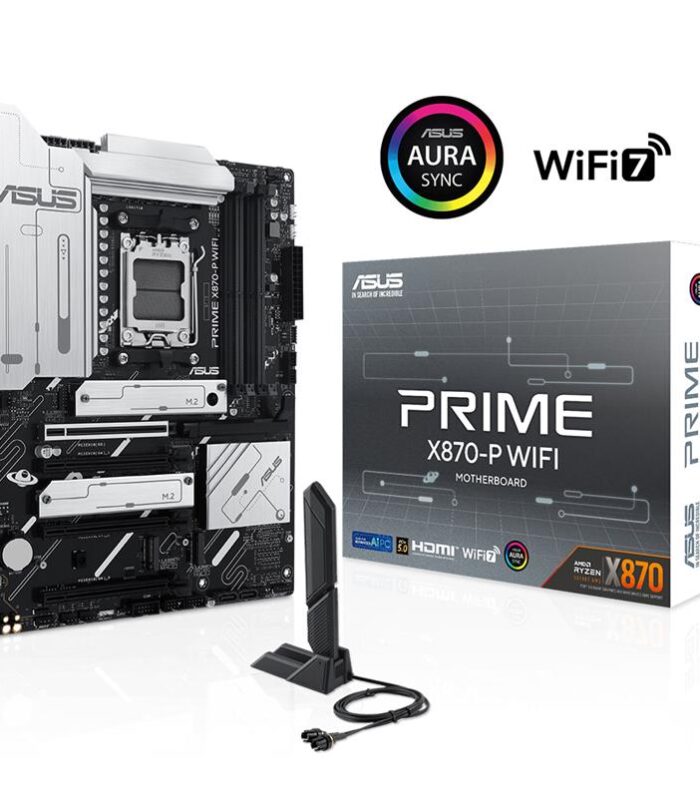 ASUS PRIME X870-P WIFI DDR5 8000MHZ 1XHDMI 2XUSB4 4XM.2 ATX AM5 (AMD AM5 9000/8000/7000 SERİLERİ İLE UYUMLU)