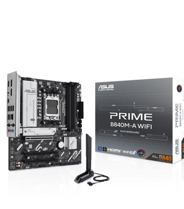 ASUS PRIME B840M-A WIFI DDR5 7600MT/S 1XHDMI 2XDP 3XM.2 AM5 (AMD AM5 9000/8000/7000 SERİLERİ İLE UYUMLU)