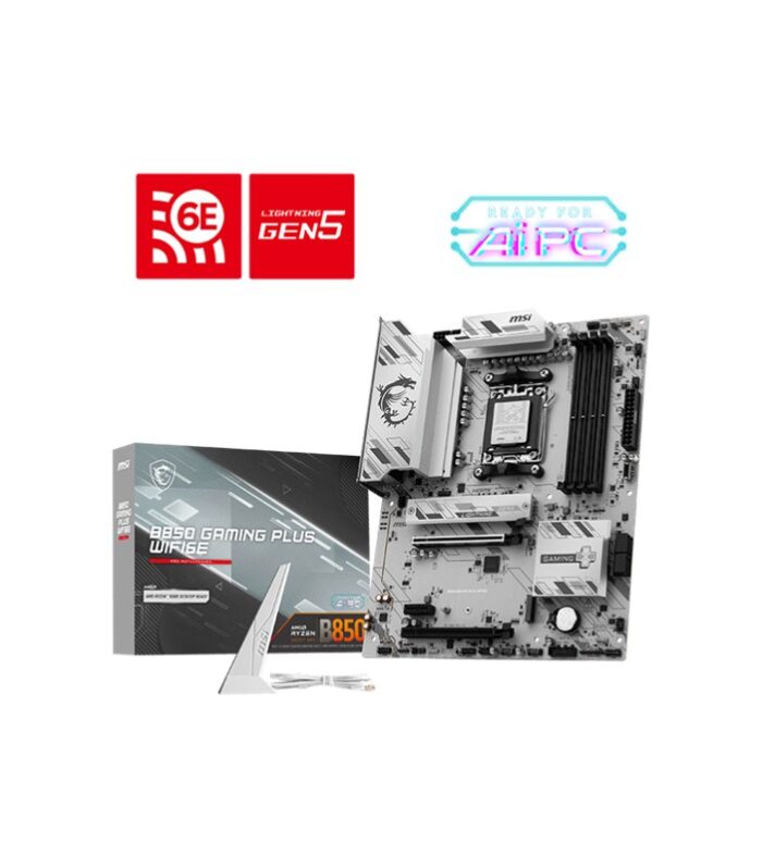 MSI B850 GAMING PLUS WIFI6E DDR5 8200MT/S 1XHDMI 1XDP 2XM.2 ATX AM5 (AMD AM5 9000/8000/7000 SERİLERİ İLE UYUMLU)