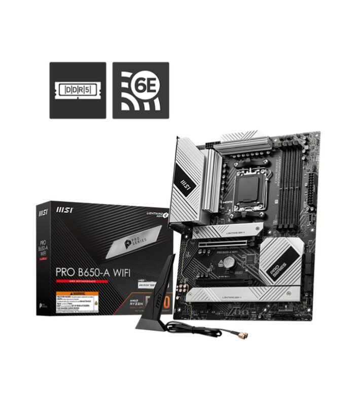 MSI PRO B650-A WIFI DDR5 7600MHZ 1XHDMI 3XM.2 USB ATX AM5 (AMD AM5 9000/8000/7000 SERİLERİ İLE UYUMLU)