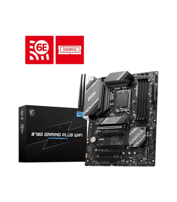 MSI B760 GAMING PLUS WIFI DDR5 6800MHZ 1XHDMI 1XDP 2XM.2 USB 3.2 ATX 1700P (12. / 13. VE 14. NESİL İŞLEMCİ UYUMLU)