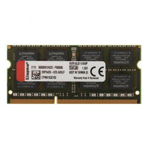 8 GB DDR3 1600MHZ KINGSTON CL11 NB KVR16LS11/8WP