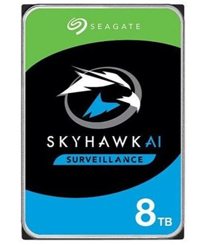 8 TB SEAGATE 3.5 SKYHAWK AI SATA 7200RPM 256MB 7/24 GUVENLIK ST8000VE001 (5 YIL RESMI DIST GARANTILI)