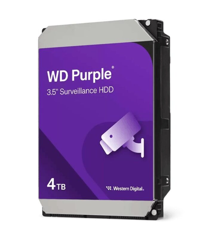 4 TB WD 3.5 PURPLE SATA3 5400RPM 128MB 7/24 GUVENLIK WD44PURZ (3 YIL RESMI DIST GARANTILI)