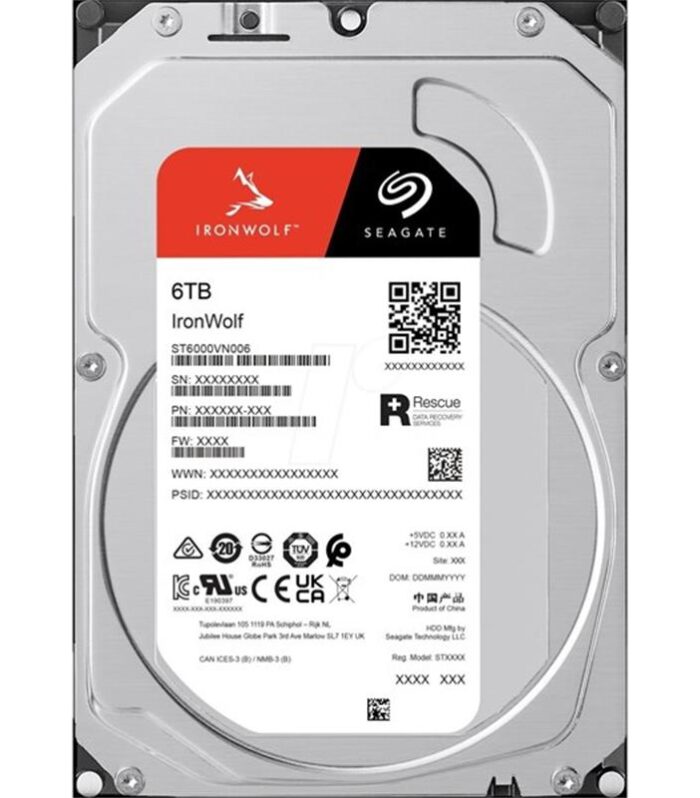 6 TB SEAGATE 3.5 IRONWOLF SATA3 5400RPM 256MB ST6000VN006 (3 YIL RESMI DIST GARANTILI)