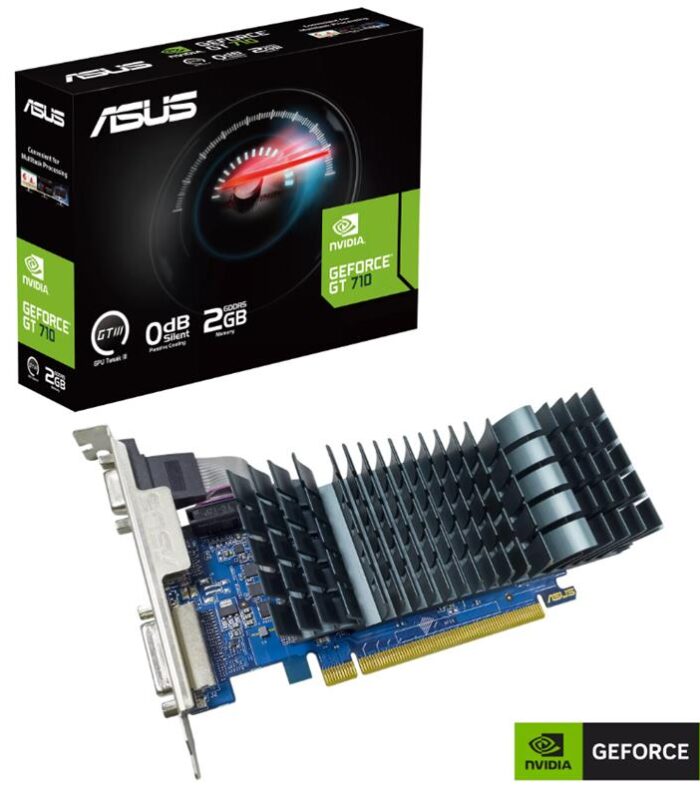 ASUS GEFORCE GT710-SL-2GD5-BRK-EVO 2GB DDR5 64BIT 1XVGA 1XHDMI 1XDVI EKRAN KARTI