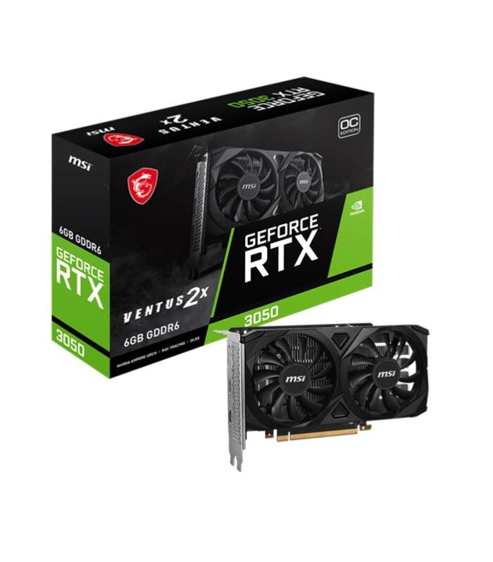 MSI GEFORCE RTX3050 VENTUS 2X E 6G OC 6GB GDDR6 96BIT 2XHDMI 1XDP EKRAN KARTI