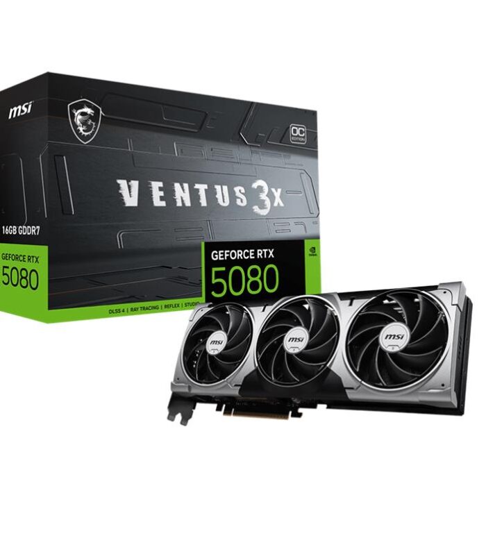 MSI GEFORCE RTX5080 16G VENTUS 3X OC 16GB GDRR7 256BIT 1XHDMI 3XDP EKRAN KARTI