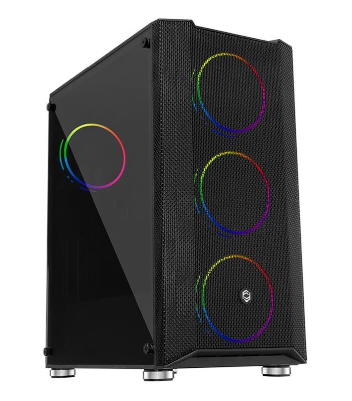 FRISBY FC-9405G 650W 80+ 4X120MM DUAL RING RGB FAN USB 3.0 MİDİ TOWER SİYAH KASA