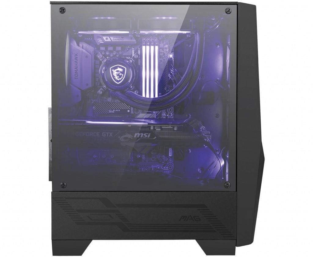 MSI MAG FORGE 100M TEMPERLI CAM 2X120MM 1X120MM ARGB FAN PSU YOK GAMING SİYAH KASA - Image 2