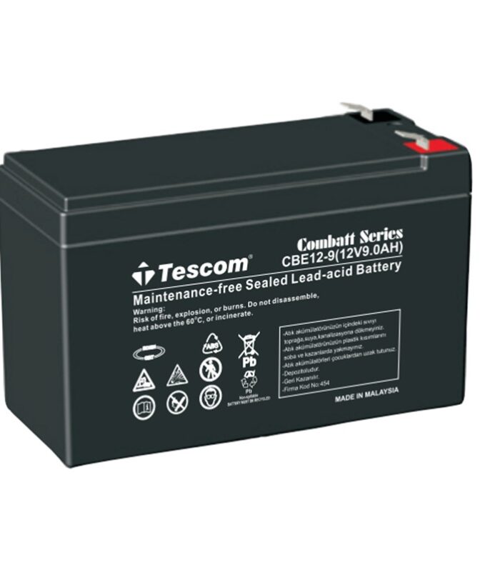 TESCOM COMBATT CBL12-9E 12V 9AH TAM BAKIMSIZ KURU AKÜ
