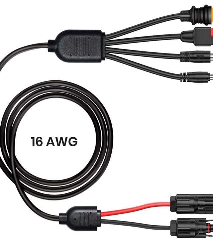 FLEXSOLAR 4 IN 1 CABLE GÜNEŞ ENERJİSİ İSTASYONU JENERATÖRÜ VE GÜNEŞ PANELİ İÇİN ANDERSON ADAPTÖR