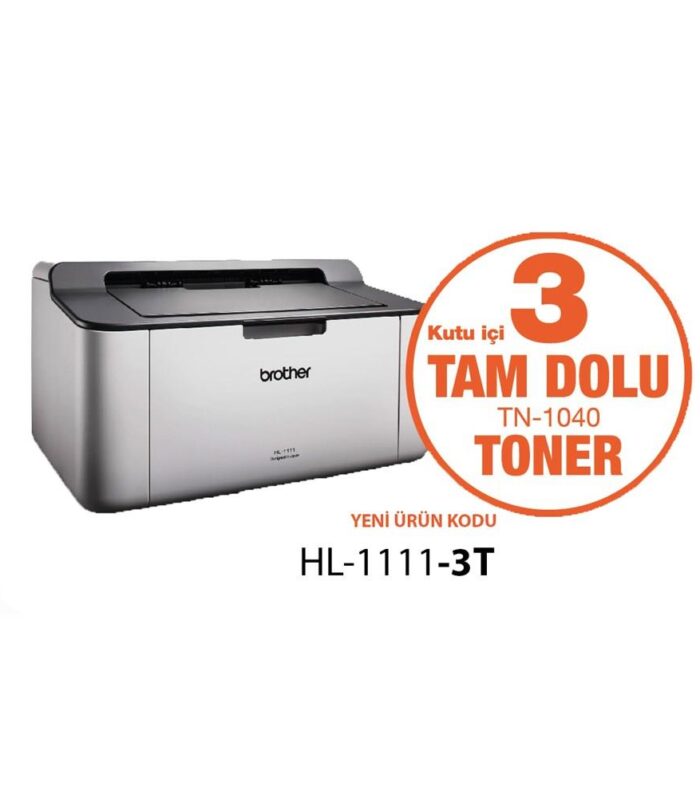 BROTHER HL-1111-3T MONO LAZER YAZICI (3 TAM DOLU TONER)