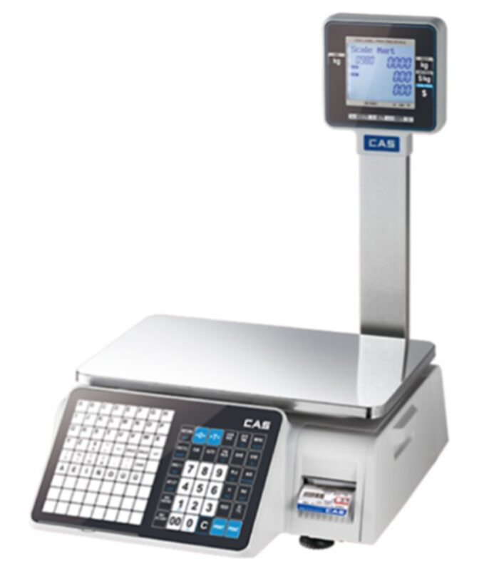 CAS CL3000 30KG 202DPI DİREKT TERMAL ETHERNET LCD EKRAN BOYUNLU BARKODLU TERAZİ