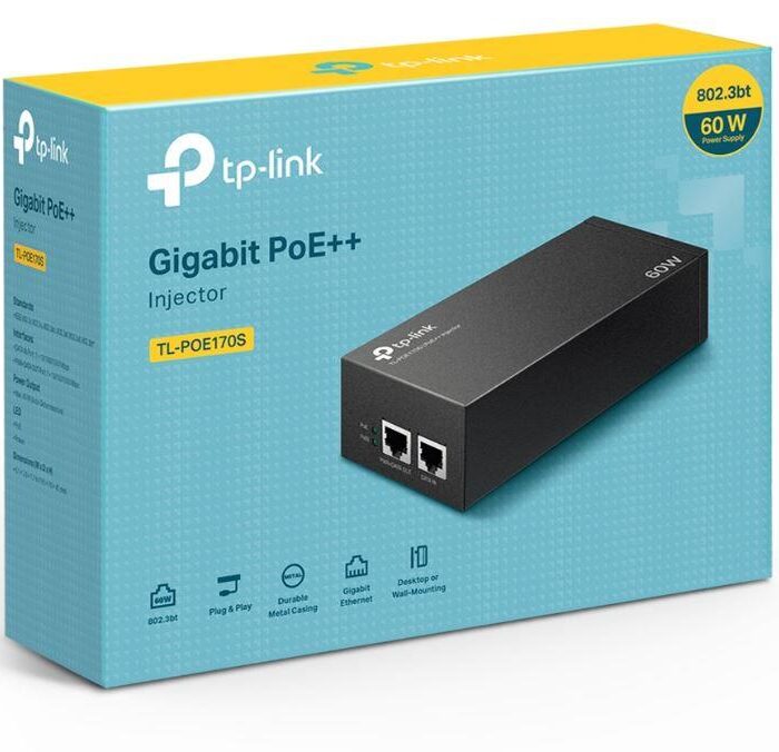 TP-LINK OMADA TL-POE170S 48VOLT 60WATT GIGABIT PORT POE ADAPTÖR