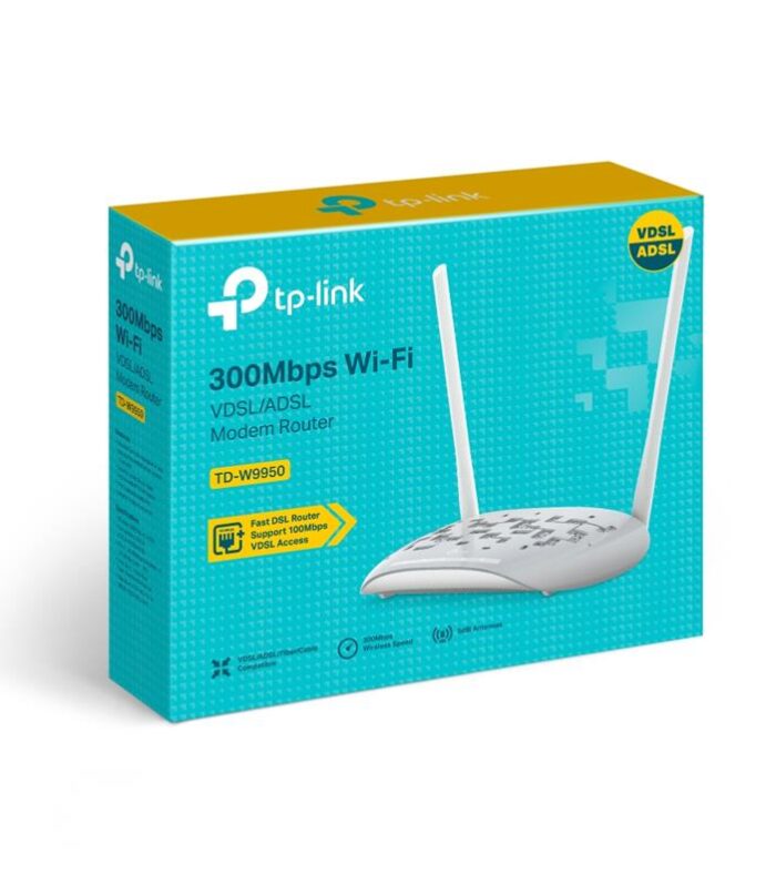 TP-LINK TD-W9950 300MBPS 4 PORT VDSL2/ADSL WIFI MODEM ROUTER