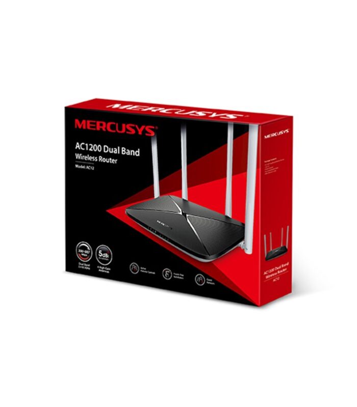 TP-LINK MERCUSYS AC12 AC1200 867MBPS/5GHZ/300MBPS/2.4GHZ DUAL BAND KABLOSUZ ROUTER