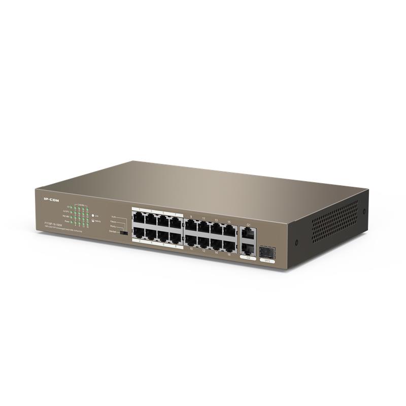 IP-COM F1118P-16-150W 16 PORT 10/100+2X1GB SFP/1XRJ45 COMBO 150W POE RACKMOUNT SWITCH - Image 3