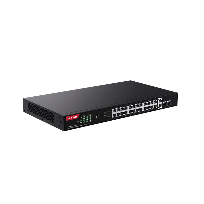 IP-COM G1128P-24-410W 24 PORT GIGABIT +2XGB RJ45/SFP UPLINK 370W POE RACKMOUNT SWITCH - Image 3