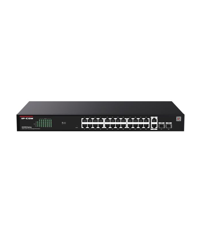 IP-COM G2228P-24-410W 24 PORT GIGABIT+2XRJ45/SFP UPLINK 370W POE CLOUD YÖNETİLEBİLİR RACKMOUNT SWITCH