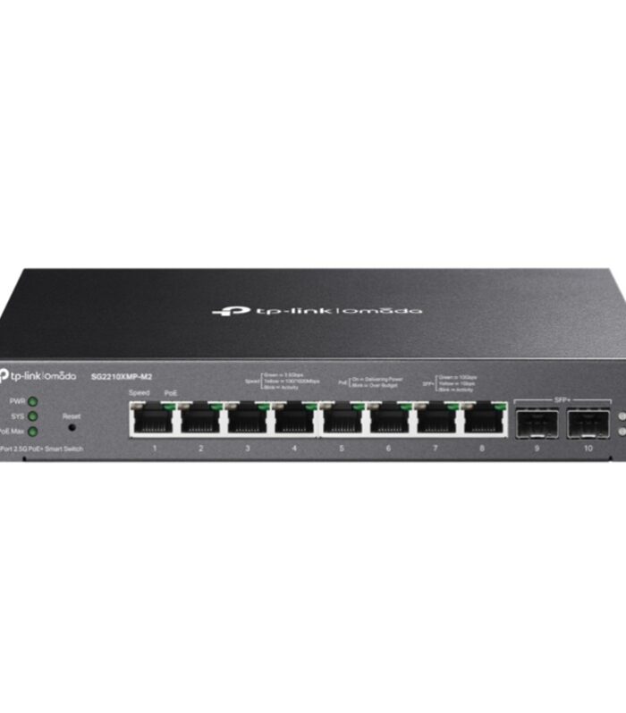 TP-LINK OMADA SG2210XMP-M2 8 PORT GIGABIT + 2X10G SFP YÖNETİLEBİLİR 160W POE SWITCH