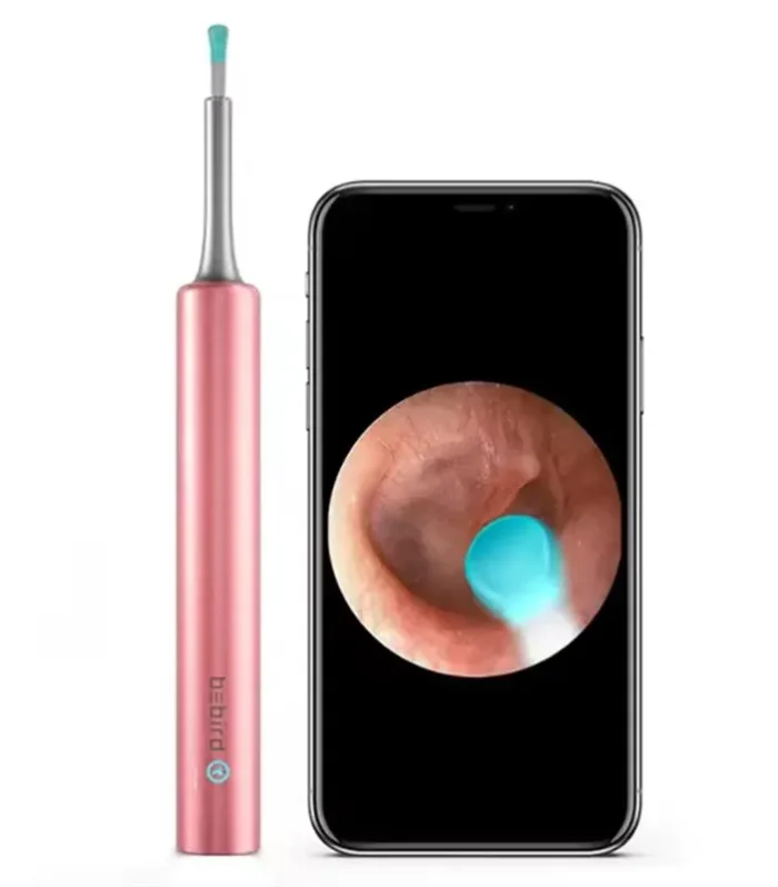 BEBIRD T5 3MP KAMERA 3.5MM LENS ŞARJLI WIFI GÖRÜNTÜLÜ KULAK TEMİZLEYİCİ PEMBE RENK