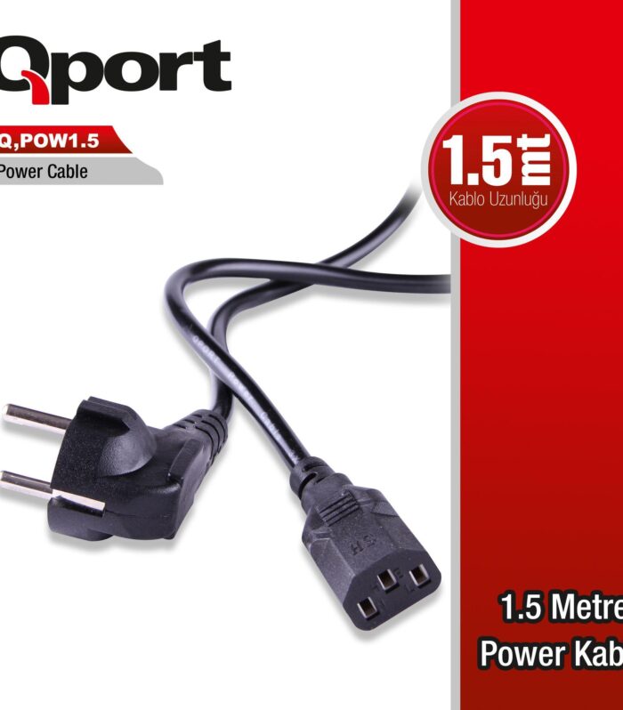QPORT Q-POW1.5 1.5M PC POWER KABLOSU