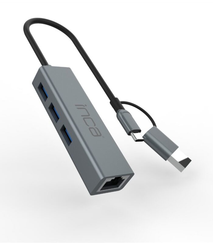 INCA IUTP-03T USB HUBX3 USB 3.0 10 GBPS+ETHERNET RJ45 1000MBPS ÇOKLAYICI