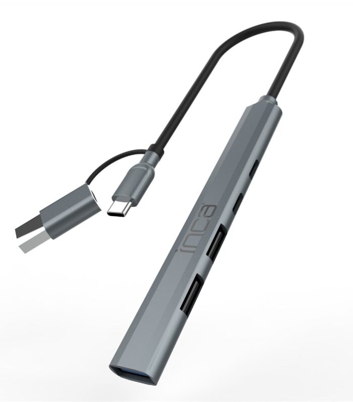 INCA IUTP-06T USB 3.0 TYPE-C 3.1 HUB 1 X USB 3.0 +2 X USB+TYPE-C+PD100W 2.0 ALUMINYUM KASA ÇOKLAYICI