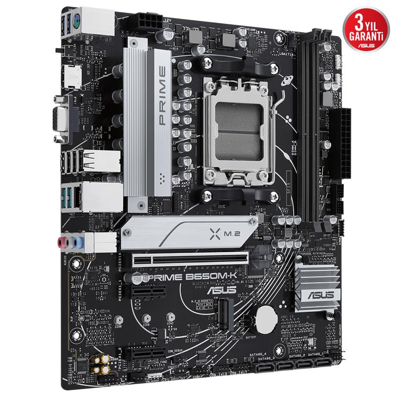 ASUS PRIME B650M-K DDR5 6400MHZ 1XVGA 1XHDMI 2XM.2 USB 3.2 MATX AM5 (AMD AM5 9000/8000/7000 SERİLERİ İLE UYUMLU) - Image 3
