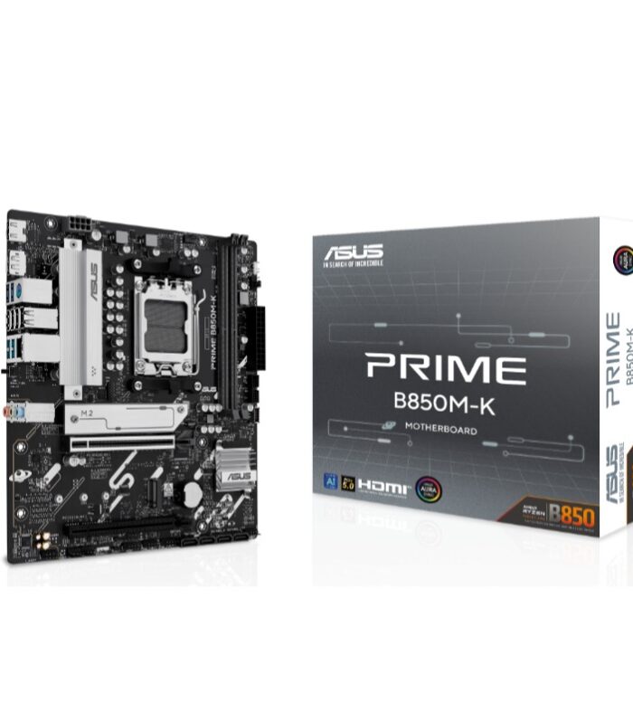 ASUS PRIME B850M-K DDR5 8400MHZ 1XHDMI 1XDP 2XM.2 USB2.0 MATX AM5(AMD AM5 9000/8000/7000 SERİLERİ İLE UYUMLU)