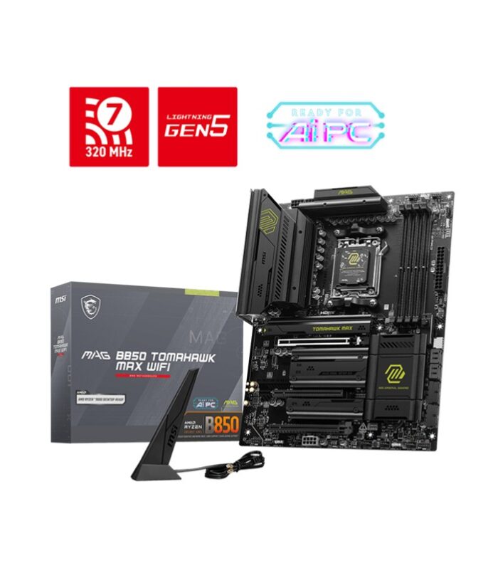 MSI MAG B850 TOMAHAWK WIFI DDR5 8200MHZ 1XHDMI 4XM.2 ATX AM5 (AMD AM5 9000/8000/7000 SERİLERİ İLE UYUMLU)