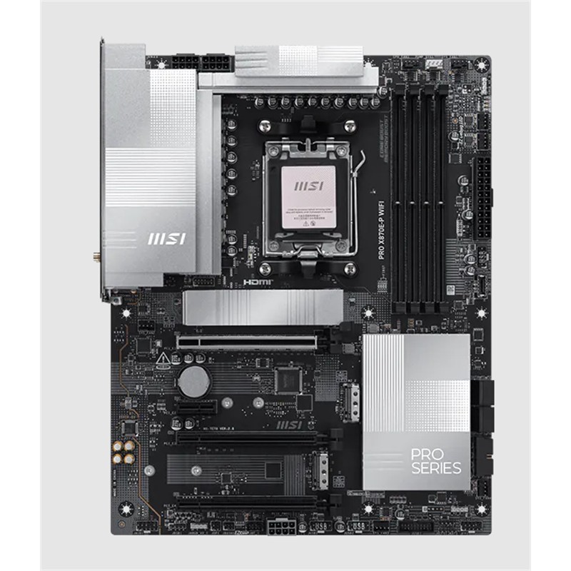 MSI PRO X870E-P WIFI DDR5 8200MT/S 1XHDMI 3XM.2 USB AM5 ATX(AMD AM5 9000/8000/7000 SERİLERİ İLE UYUMLU) - Image 2