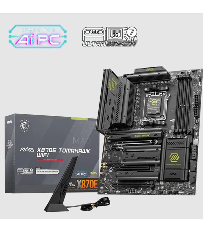 MSI MAG X870E TOMAHAWK WIFI DDR5 8400MT/S 1XHDMI 4XM.2 USB AM5 ATX(AMD AM5 9000/8000/7000 SERİLERİ İLE UYUMLU)