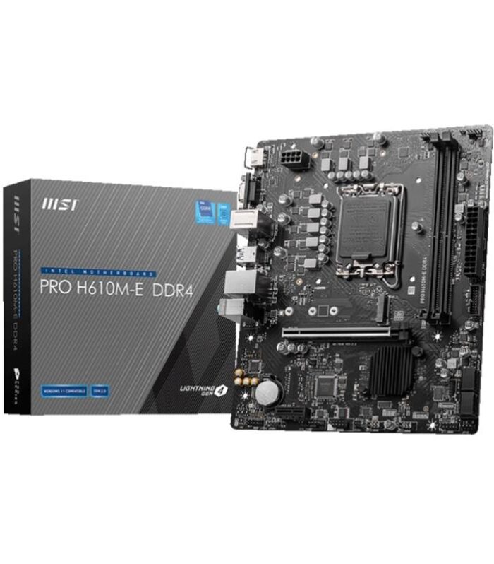 MSI PRO H610M-E DDR4 3200MHZ 1XVGA 1XHDMI 1XM.2 USB 3.2 MATX 1700P (12. / 13. VE 14. NESİL İŞLEMCİ UYUMLU)