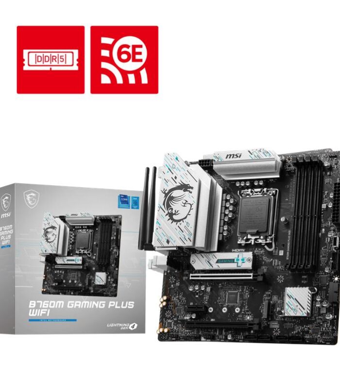 MSI B760M GAMING PLUS WIFI DDR5 6800MHZ 2XHDMI 2XDP 2XM.2 USB 3.2 MATX 1700P (12. / 13. VE 14. NESİL İŞLEMCİ UYUMLU)