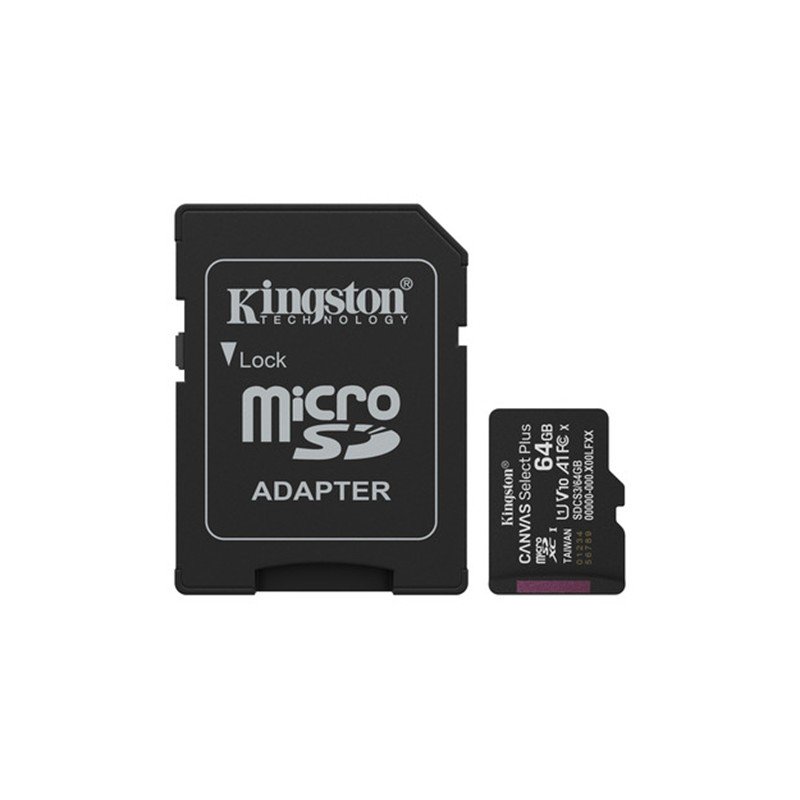 64 GB KINGSTON CANVAS SELECT PLUS MICRO SD CARD CL10 SDCS3/64GB