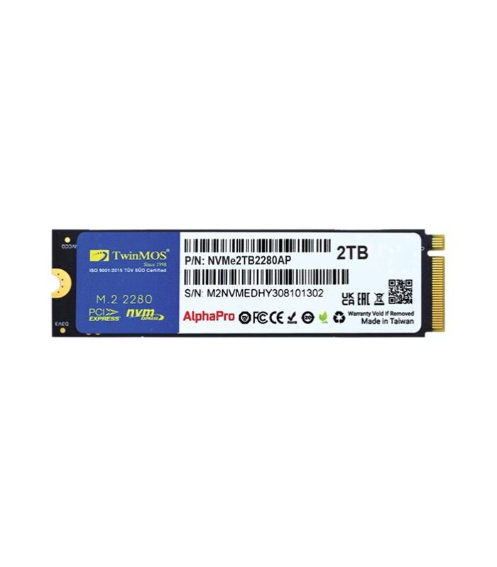 2 TB TWINMOS M.2 PCIE NVME 3600/3250 NVME2TB2280AP