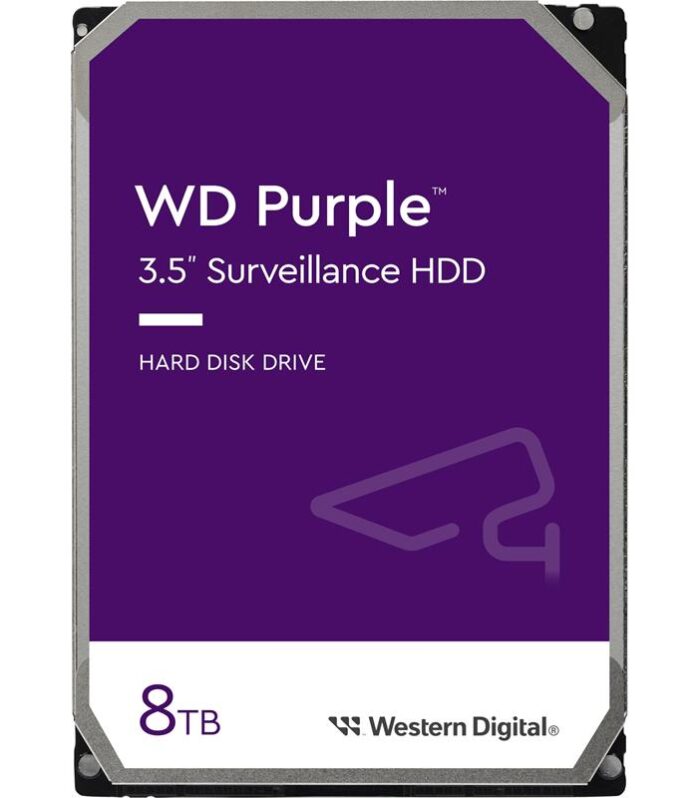 8 TB WD 3.5 PURPLE SATA3 5640RPM 256MB 7/24 GUVENLIK WD85PURZ (3 YIL RESMI DIST GARANTILI)