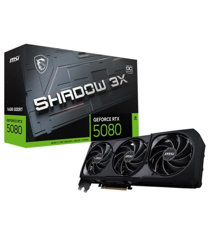 MSI GEFORCE RTX5080 16G SHADOW 3X OC 16GB GDDR7 256BIT 1XHDMI 3XDP EKRAN KARTI