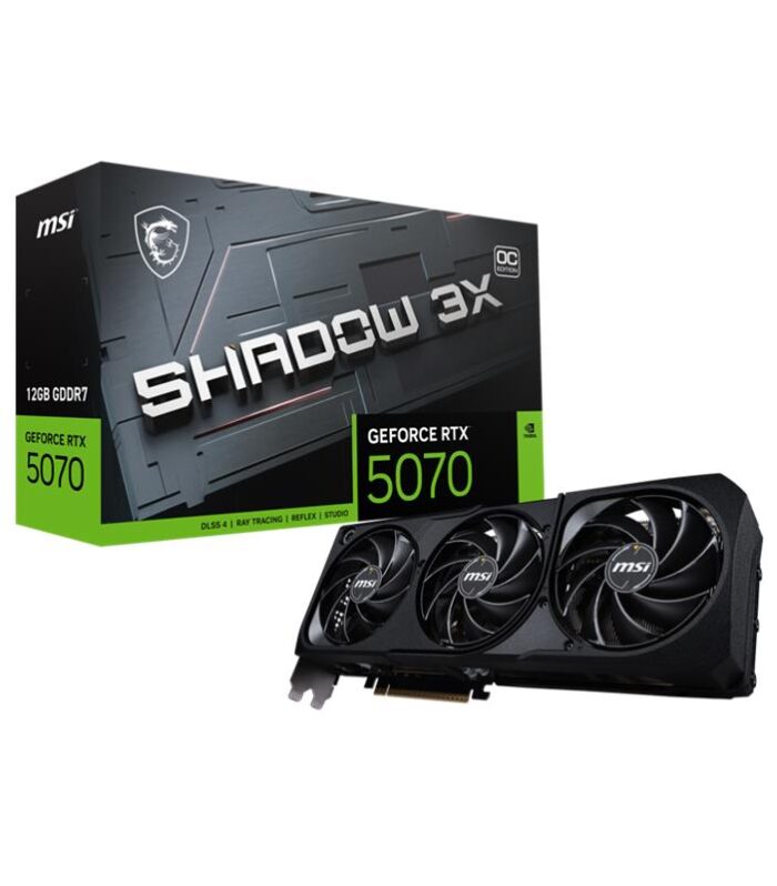 MSI GEFORCE RTX5070 12G SHADOW 3X OC 12GB GDDR7 192BIT 1XHDMI 3XDP EKRAN KARTI