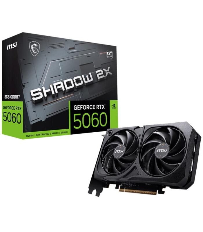 MSI GEFORCE RTX5060 8G SHADOW 2X OC 8GB GDDR7 128BIT 1XHDMI 3XDP EKRAN KARTI