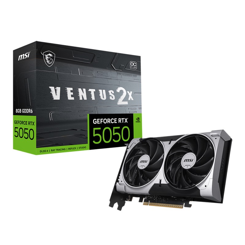 MSI GEFORCE RTX5050 8G VENTUS 2X OC 8GB GDDR6 128BIT 1XHDMI 3XDP EKRAN KARTI