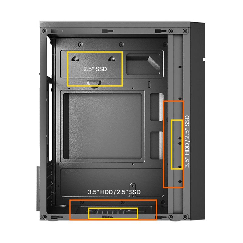 FRISBY FC-2715B 300W 1X120MM FAN USB 2.0 MINI TOWER SİYAH KASA - Image 2