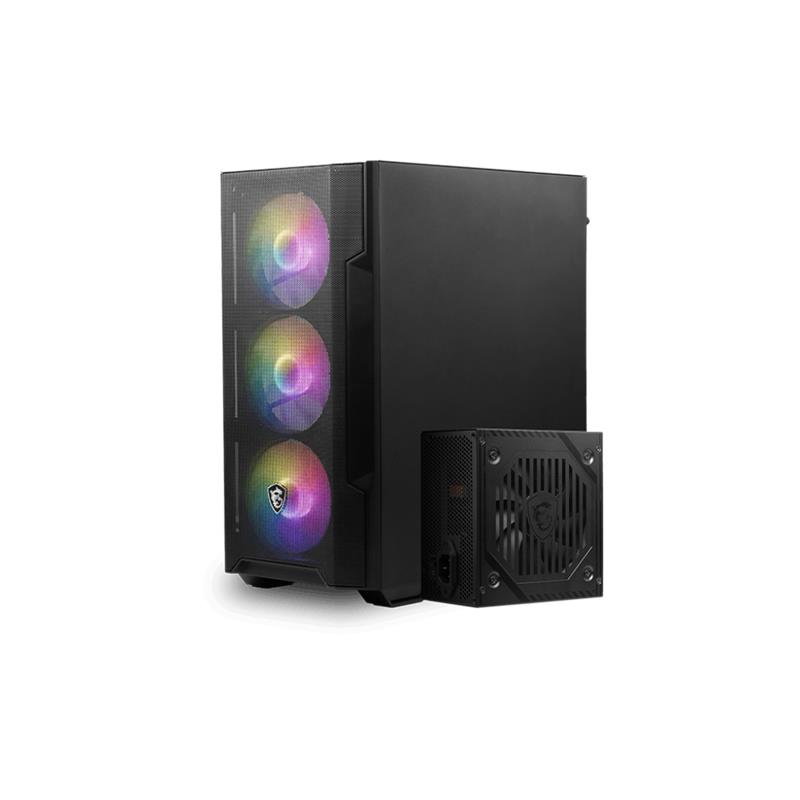 MSI MAG FORGE M100A D60 600W 80+ AKRİLİK YAN PANEL 3X120MM 1X120MM ARGB BRONZE MATX GAMING KASA - Image 3