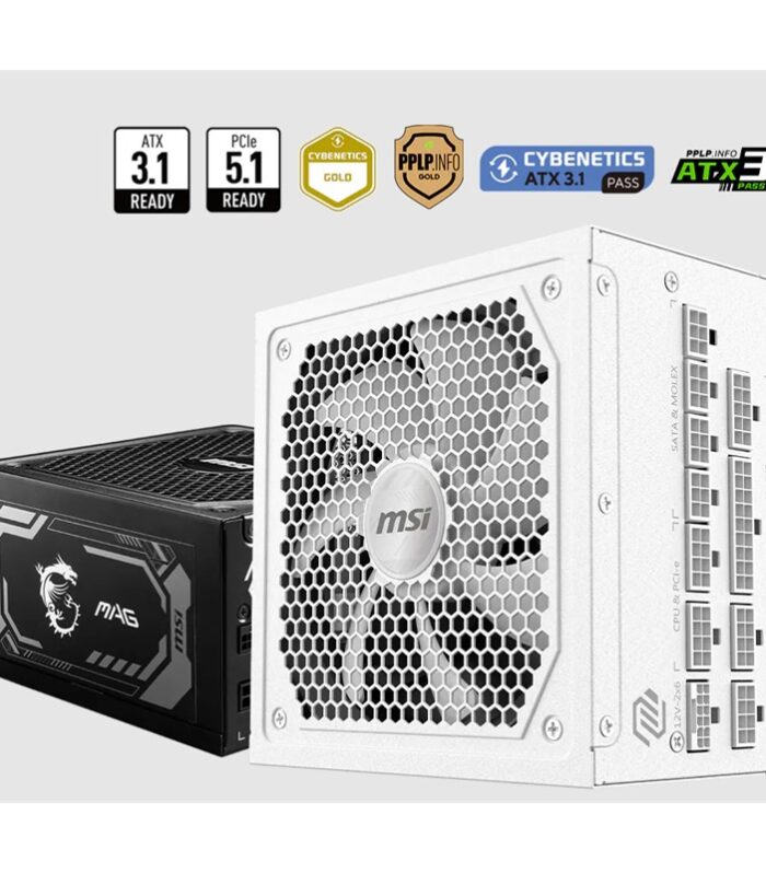 MSI MAG A1000GL PCIE5 WHITE 1000W 80+ GOLD POWER SUPPLY