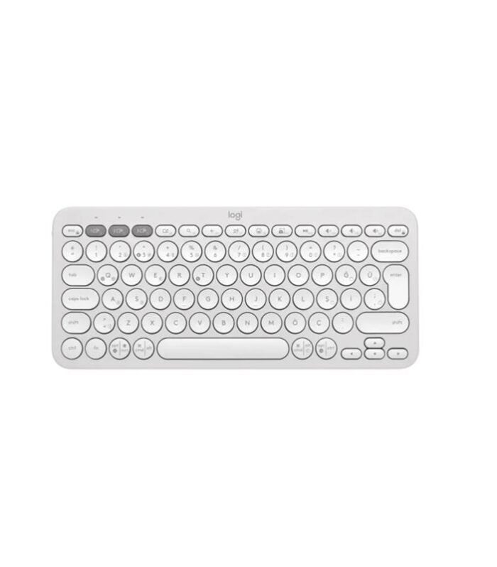 LOGITECH K380S PEBBLE KEYS 2 ÇOKLU CİHAZ ÖZELLİKLİ BLUETOOTH TÜRKÇE Q KLAVYE BEYAZ 920-011860